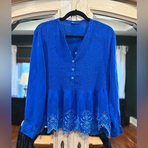 Johnny Was Leonie Pintuck Blouse